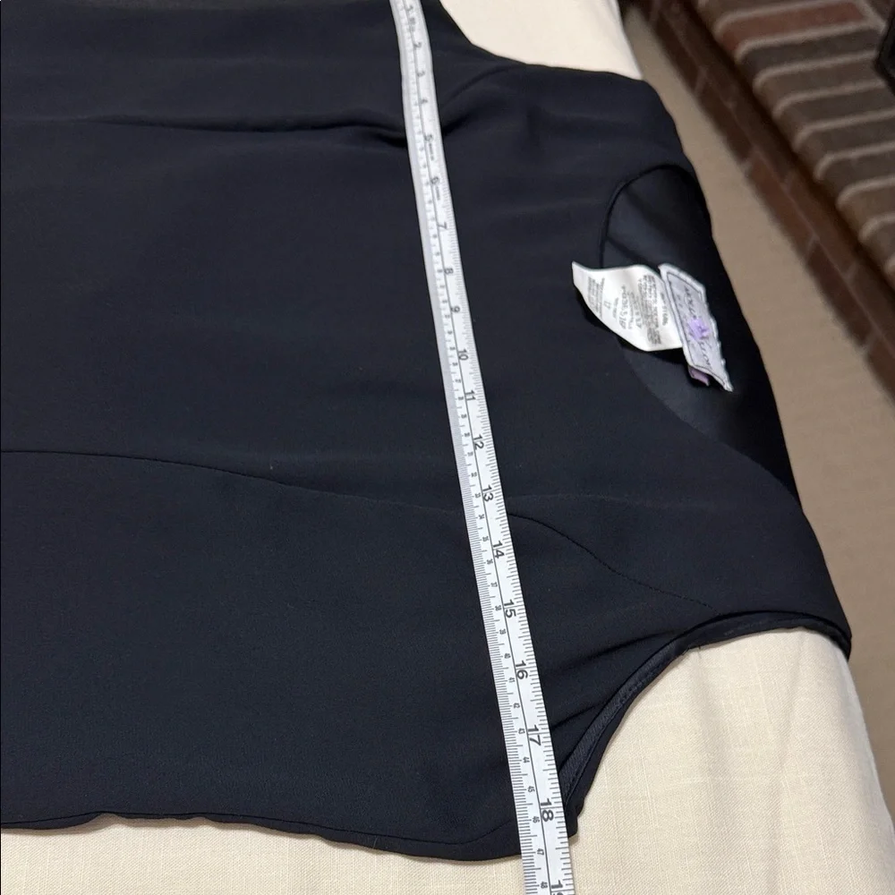 Black Molly Malloy Sleeveless A-Line Dress Chiffon Flowy Dress, 12 Petite.